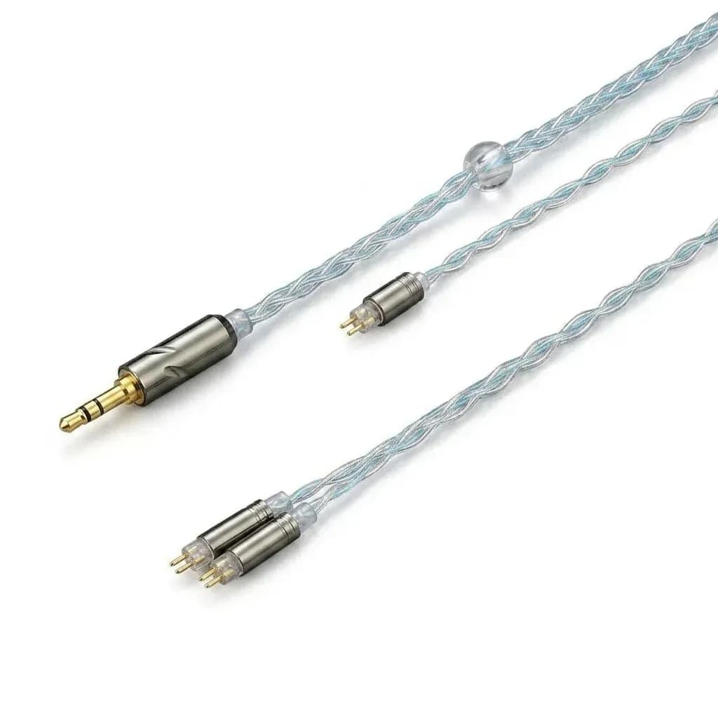 כבל אוזניות QDC כסוף באורך 1.2 מטר