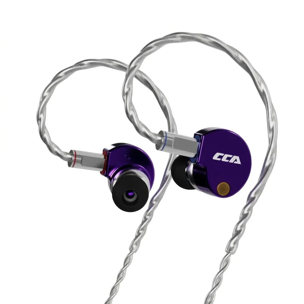 이어폰 딥퍼플 유선 인이어 제품 사진