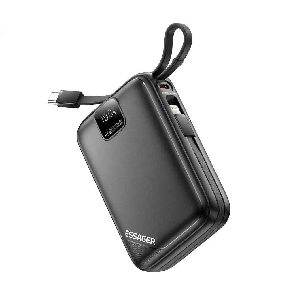 에사저 블랙 보조배터리 스튜디오 이미지