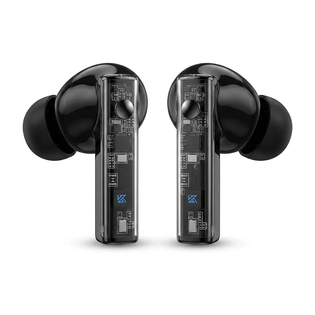 אוזניות KZ סורה TWS שחורות שקופות