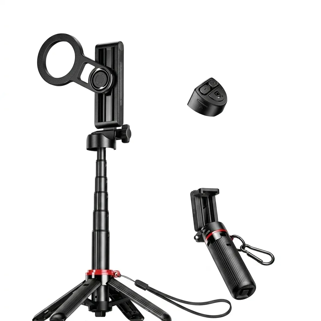 블랙 마그네틱 미니 셀카봉 삼각대