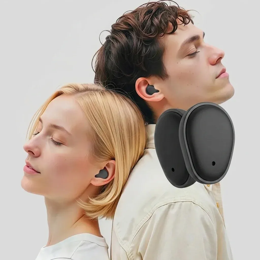 검은 실리콘 수면 귀마개 제품 사진