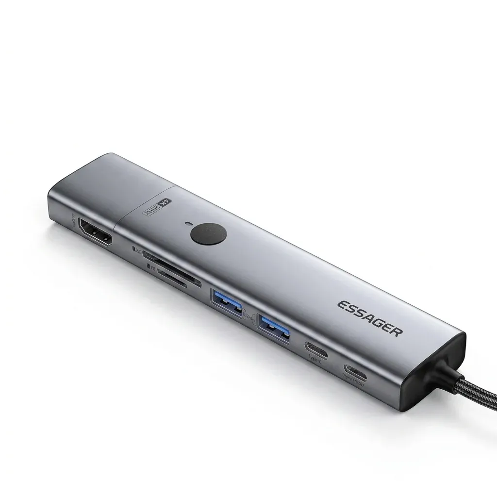 에사저 7-in-1 USB-C 허브 실버